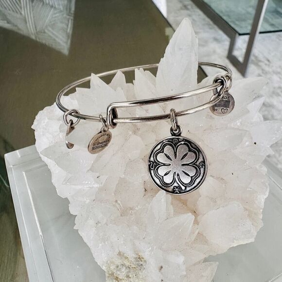 Alex and And Four Leaf Clover Shamrock Bangle Bracelet - Picture 4 of 4